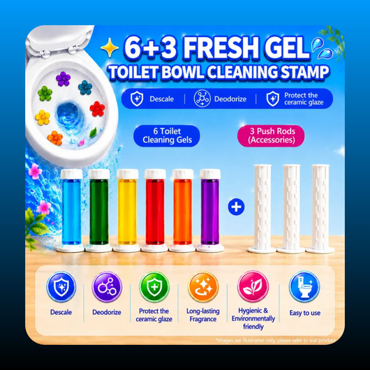 Floral Toilet Gel Cleaner Set