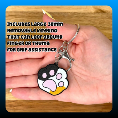 Large Easy-Open Clasp Keychain with Slip-On Keyring