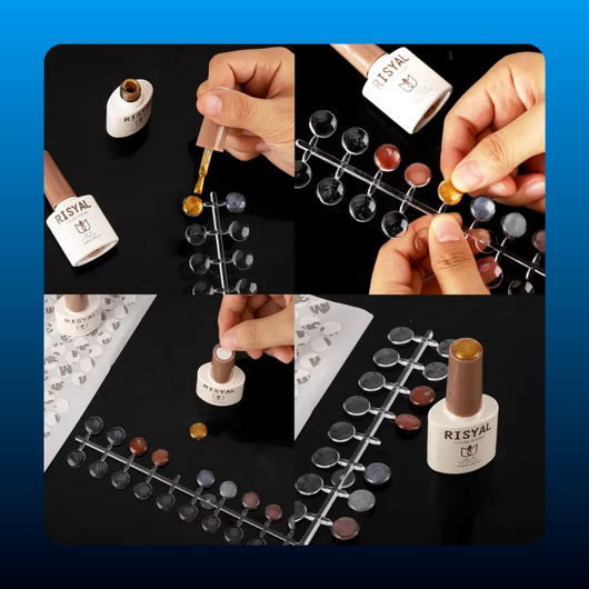 720 Pcs Nail Polish Swatch Dots Round Nail Display Tips