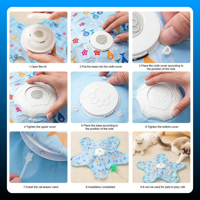 Multi-Function Star-Shaped Interactive Cat Toy