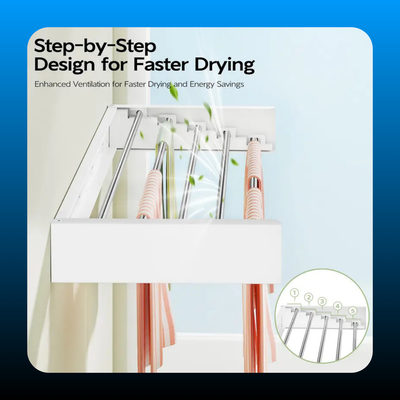 Foldable Wall Mounted Clothes Drying Rack