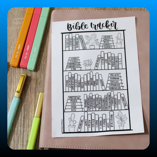 Bible Reading Tracker Sticker (4 Pieces)
