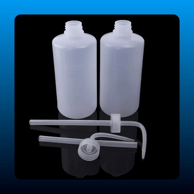 Plastic Safety Wash Bottles (6 Pack, 500ml)