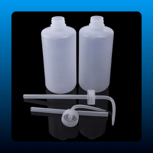 Plastic Safety Wash Bottles (6 Pack, 500ml)