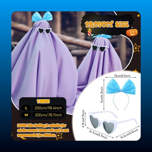 Sheet Ghost Costume with Sunglasses