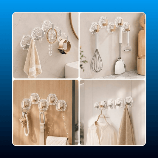 Self-Adhesive Hexagonal Ripple Hooks