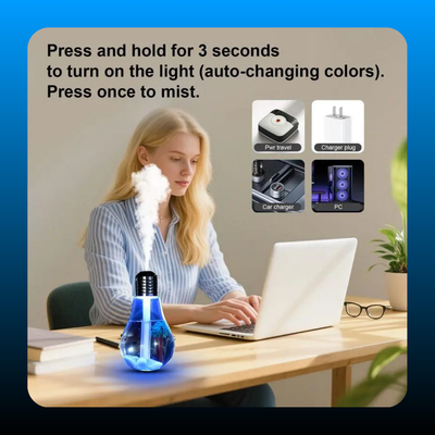 7-Color Auto-Changing Bulb Humidifier