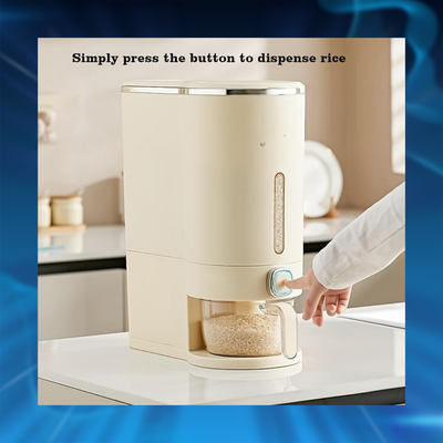 Airtight Rice Dispenser with Measuring Cups