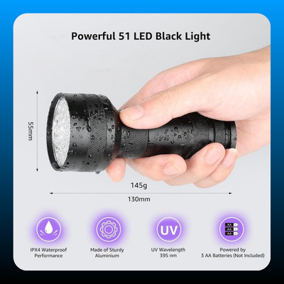 Handheld UV Blacklight Flashlight