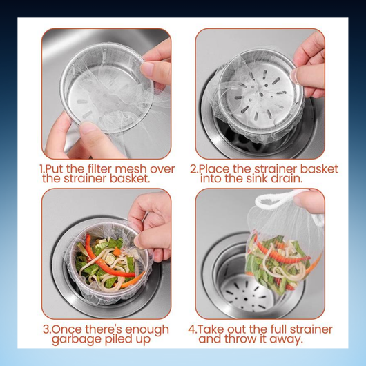 Disposable Sink Strainer Mesh Bags – 300 Count