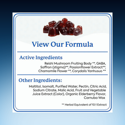 Mushroom Sleep Gummies – Melatonin Free, With Saffron for Deep Rest
