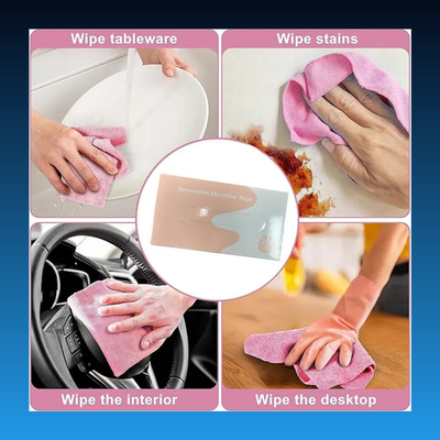 Reusable Microfiber Rags in A Box (20 Pack)