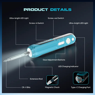 Mini Electric Screwdriver with LED Light