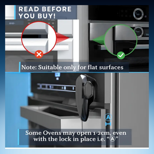 Child Safety Oven Lock - Heat-Resistant 180° Rotating Design