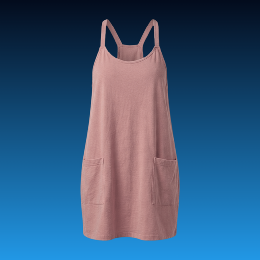 Women's Athletic Sleeveless Mini Dress with Built-in Shorts