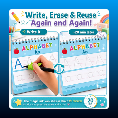 Reusable Magic Ink Handwriting Practice Books