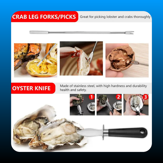 Crab Crackers and Tools Set of 4