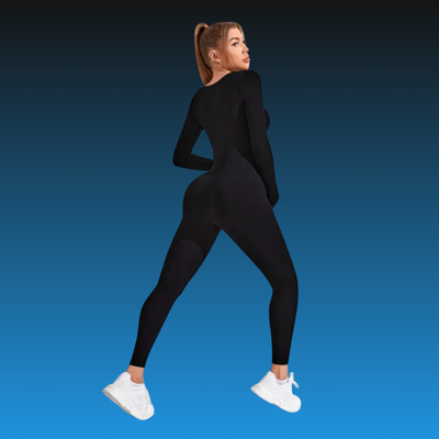Maternity Long Sleeve Square Neck Jumpsuit