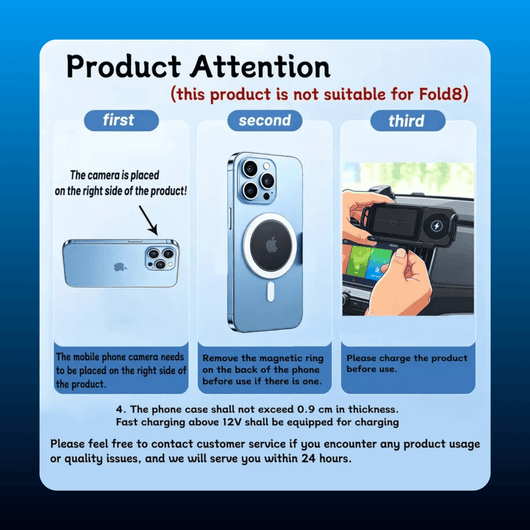 Auto Clamp Wireless Car Charger Mount
