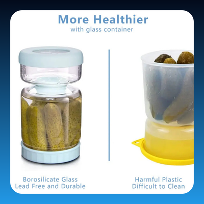 Pickle Jar with Strainer Flip