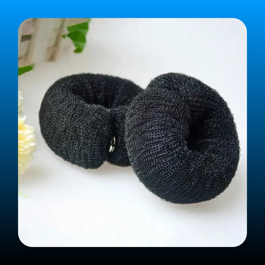 Foam Circular Mesh Hair Bun Scrunchie