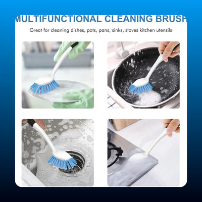 Kitchen Scrub Brush with Scraper (2 Pack)
