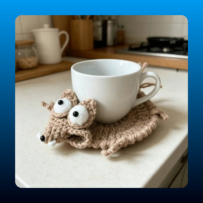 Handmade Squirrel Coasters