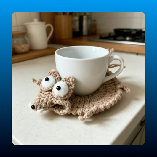 Handmade Squirrel Coasters