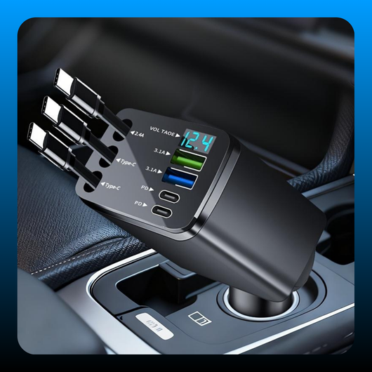 7-in1 Smart Universal Fast Retractable Car Charger