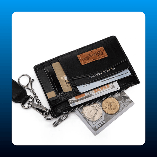 RFID Card Wallet with Wristlet Strap