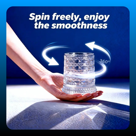 Luxury 360° Spinning Crystal Glass