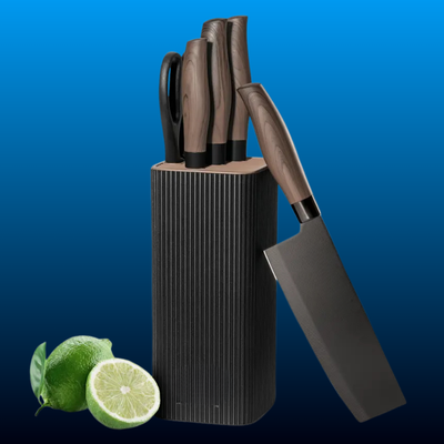 6-Piece Kitchen Knife Set with Storage Block