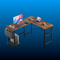 L Shaped Computer Desk with CPU Stand