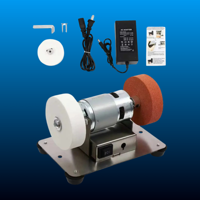 96W Mini Bench Grinder with 2 Wheels