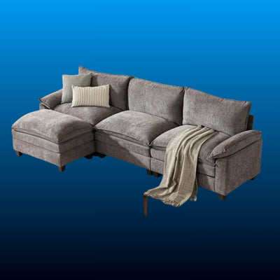 Modular Sectional Sofa with Ottoman