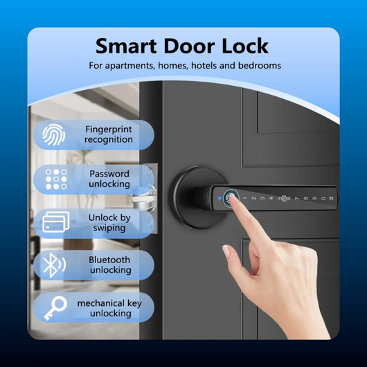 Smart Fingerprint Door Lock with Handle