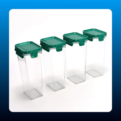 Airtight Spice Storage Containers (4 Piece)