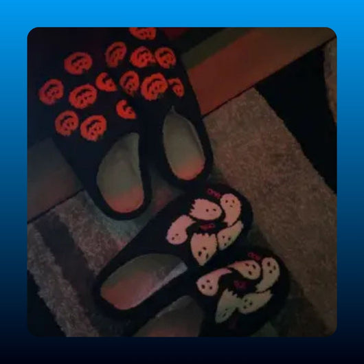 Pumpkin Plush House Slippers