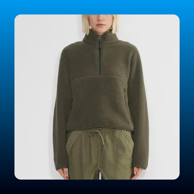 Half Zip Sherpa Pullover