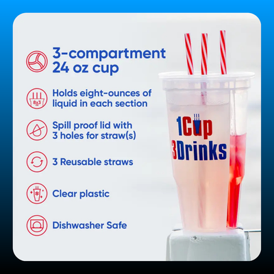 3-Compartment 24oz Cup