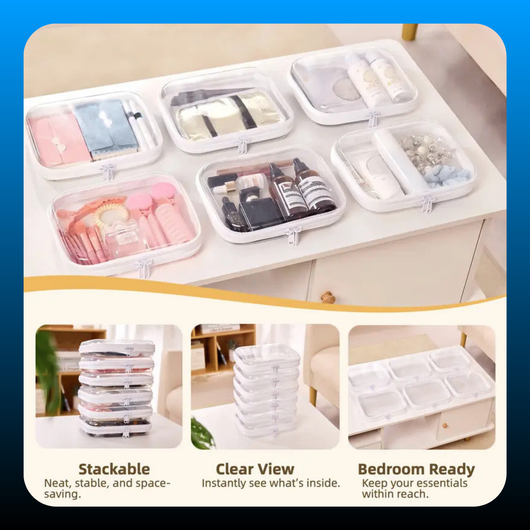 Clear Hard Zipper Case (4 Pack)