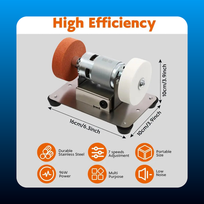 96W Mini Bench Grinder with 2 Wheels