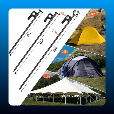 Heavy Duty Forged Steel Tent Stakes