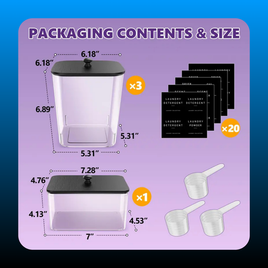 Laundry Pods Container Set