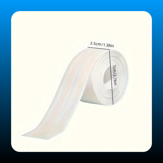 Self-Adhesive White Caulk Tape