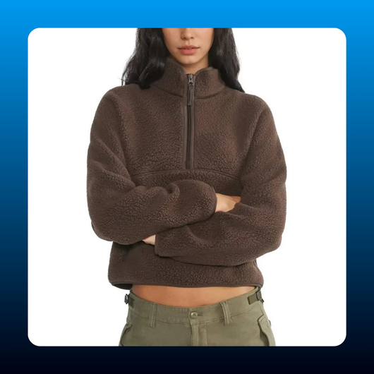 Half Zip Sherpa Pullover