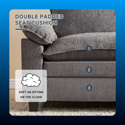 Modular Sectional Sofa with Ottoman