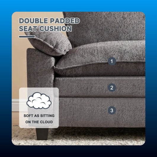 Modular Sectional Sofa with Ottoman