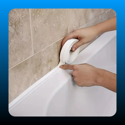 Self-Adhesive White Caulk Tape