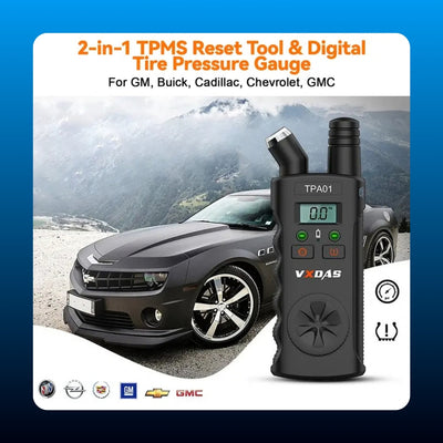 TPMS Relearn Tool and Tire Gauge
